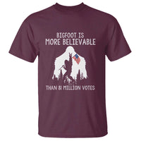 Bigfoot Is More Believable Than 81 Million Votes T Shirt Patriotic Design - Wonder Print Shop