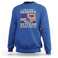 I'm a Dad, Grandpa, and Veteran - Vintage Patriotic Veterans Day Sweatshirt - Wonder Print Shop