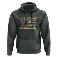 US Army Vietnam Veteran - Patriotic USA Flag Military Hoodie Vietnam War Veteran Tribute