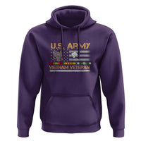 US Army Vietnam Veteran - Patriotic USA Flag Military Hoodie Vietnam War Veteran Tribute