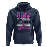 Female Veteran Hoodie - Three Sides: Veteran, Mother, Grandma - Proud Women's Military