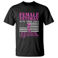 Female Veteran T Shirt - Three Sides: Veteran, Mother, Grandma - Proud Women's Military - Wonder Print Shop