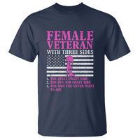 Female Veteran T Shirt - Three Sides: Veteran, Mother, Grandma - Proud Women's Military - Wonder Print Shop