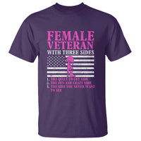 Female Veteran T Shirt - Three Sides: Veteran, Mother, Grandma - Proud Women's Military - Wonder Print Shop