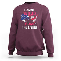 Patriotic Memorial Sweatshirt Honor the Fallen - Veteran Themed Military Support - Wonder Print Shop