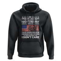I Am a Grumpy Veteran Hoodie Proud Military Veteran - Don't Care Patriotic