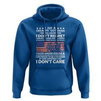I Am a Grumpy Veteran Hoodie Proud Military Veteran - Don't Care Patriotic