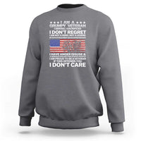 I Am a Grumpy Veteran Sweatshirt Proud Military Veteran - Don't Care Patriotic - Wonder Print Shop
