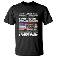 I Am a Grumpy Veteran T Shirt Proud Military Veteran - Don't Care Patriotic - Wonder Print Shop