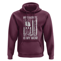 My Favorite Veteran Is My Mom Hoodie Proud US Flag Military Tribute to Mothers