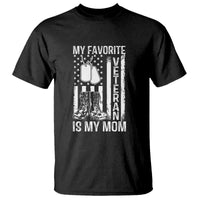 My Favorite Veteran Is My Mom T Shirt Proud US Flag Military Tribute to Mothers - Wonder Print Shop