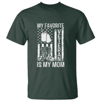 My Favorite Veteran Is My Mom T Shirt Proud US Flag Military Tribute to Mothers - Wonder Print Shop