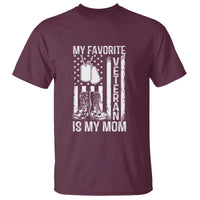 My Favorite Veteran Is My Mom T Shirt Proud US Flag Military Tribute to Mothers - Wonder Print Shop