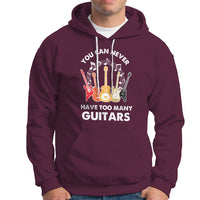 Bass Musican Pick You Can Never Have Too Many Guitars Hoodie - Wonder Print Shop