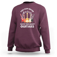 Bass Musican Pick You Can Never Have Too Many Guitars Sweatshirt - Wonder Print Shop