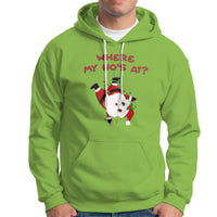 Funny Christmas Santa Claus Hoodie Where My Ho's At? - Wonder Print Shop