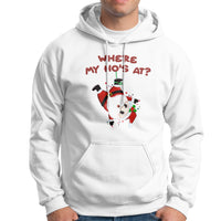 Funny Christmas Santa Claus Hoodie Where My Ho's At? - Wonder Print Shop