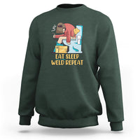 Eat Sleep Weld Repeat Funny Welder Sweatshirt - Wonder Print Shop