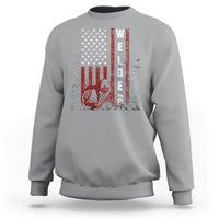 Welder Sweatshirt Vintage American Flag Patriotic Welding - Wonder Print Shop