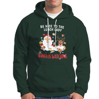 Funny Cafeteria Hoodie Santa is Watching - Wonder Print Shop