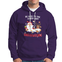 Funny Cafeteria Hoodie Santa is Watching - Wonder Print Shop