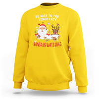 Funny Cafeteria Sweatshirt Santa is Watching - Wonder Print Shop