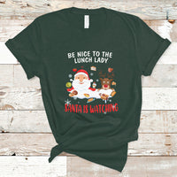Funny Cafeteria T Shirt Santa is Watching - Wonder Print Shop