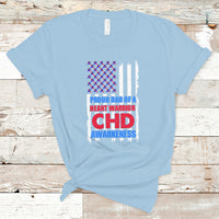 Proud Dad Of A Heart Warrior CHD Awareness T Shirt - Wonder Print Shop
