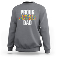 Proud Autism Dad Sweatshirt Accept Understand Love Support Jigsaw Puzzle - Wonder Print Shop