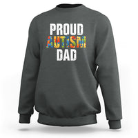 Proud Autism Dad Sweatshirt Accept Understand Love Support Jigsaw Puzzle - Wonder Print Shop