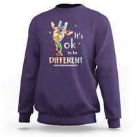 Giraffe Autism Sweatshirt It's Ok To Be Different Jigsaw Puzzle - Wonder Print Shop