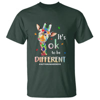 Giraffe Autism T Shirt It's Ok To Be Different Jigsaw Puzzle - Wonder Print Shop
