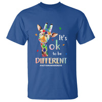 Giraffe Autism T Shirt It's Ok To Be Different Jigsaw Puzzle - Wonder Print Shop