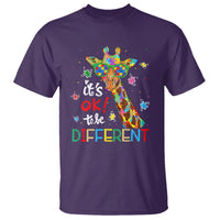 Giraffe Autism T Shirt It's Ok To Be Different - Wonder Print Shop