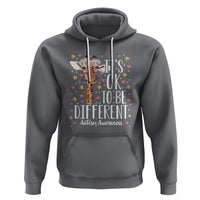 Giraffe Autism Hoodie Its Ok To Be Different Cute Floral - Wonder Print Shop