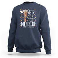 Giraffe Autism Sweatshirt Its Ok To Be Different Cute Floral - Wonder Print Shop