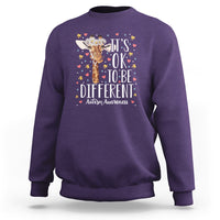 Giraffe Autism Sweatshirt Its Ok To Be Different Cute Floral - Wonder Print Shop