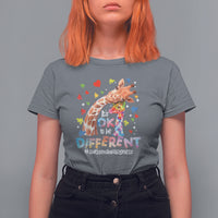 Giraffe Autism T Shirt For Women It's Ok To Be Different Cute Mom And Baby - Wonder Print Shop