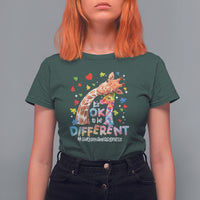 Giraffe Autism T Shirt For Women It's Ok To Be Different Cute Mom And Baby - Wonder Print Shop
