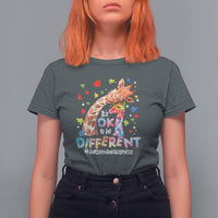 Giraffe Autism T Shirt For Women It's Ok To Be Different Cute Mom And Baby - Wonder Print Shop