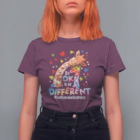 Giraffe Autism T Shirt For Women It's Ok To Be Different Cute Mom And Baby - Wonder Print Shop