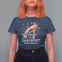 Giraffe Autism T Shirt For Women It's Ok To Be Different Cute Mom And Baby - Wonder Print Shop