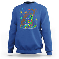 Giraffe Autism Sweatshirt Its Ok To Be Different Giraffe Mom And Baby - Wonder Print Shop