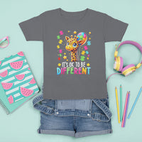 Autism Month T Shirt For Kid It's Ok To Be Different Cute Jigsaw Puzzle Balloon - Wonder Print Shop