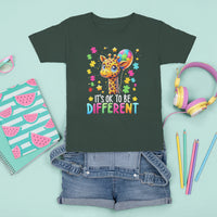 Autism Month T Shirt For Kid It's Ok To Be Different Cute Jigsaw Puzzle Balloon - Wonder Print Shop