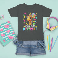 Autism Month T Shirt For Kid It's Ok To Be Different Cute Jigsaw Puzzle Balloon - Wonder Print Shop