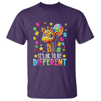 Autism Month T Shirt It's Ok To Be Different Cute Jigsaw Puzzle Balloon - Wonder Print Shop