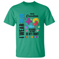 Autism Grandparents T Shirt I Wear Blue For My Grandson Because His Fight is My Fight - Wonder Print Shop