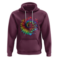 Sunflower Autism Hoodie His Fight is My Fight Rainbow - Wonder Print Shop