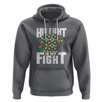 Autism Support Hoodie His Fight is My Fight Jig Saw Puzzle Boy - Wonder Print Shop